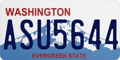 WA license plate ASU5644