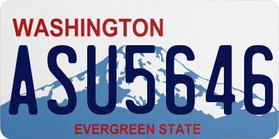 WA license plate ASU5646