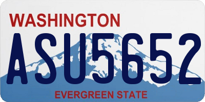WA license plate ASU5652