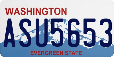 WA license plate ASU5653