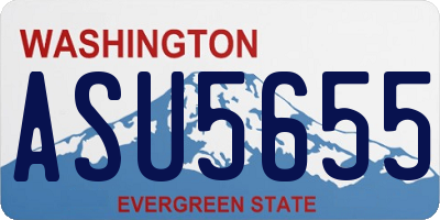 WA license plate ASU5655