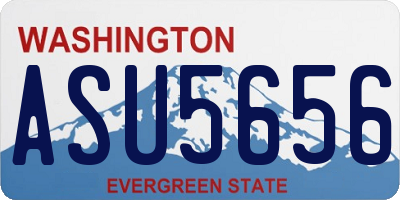 WA license plate ASU5656