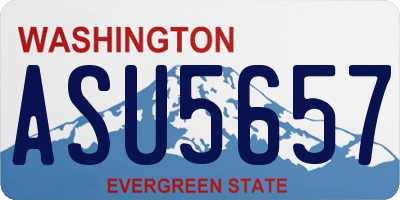 WA license plate ASU5657