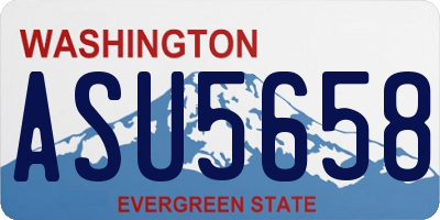 WA license plate ASU5658