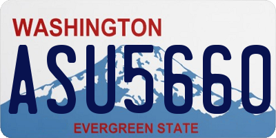WA license plate ASU5660