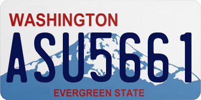 WA license plate ASU5661