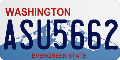 WA license plate ASU5662