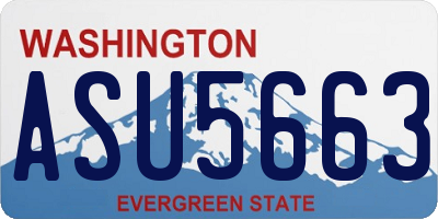 WA license plate ASU5663