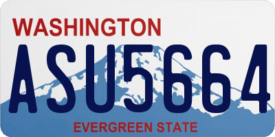 WA license plate ASU5664