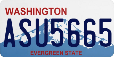 WA license plate ASU5665