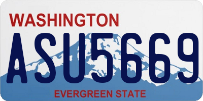 WA license plate ASU5669