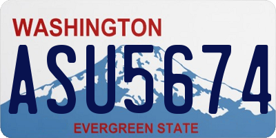 WA license plate ASU5674