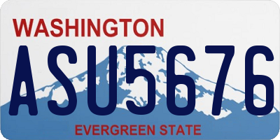 WA license plate ASU5676