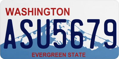 WA license plate ASU5679