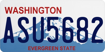WA license plate ASU5682