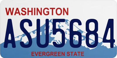 WA license plate ASU5684