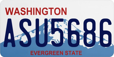 WA license plate ASU5686