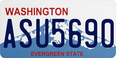 WA license plate ASU5690