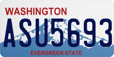 WA license plate ASU5693