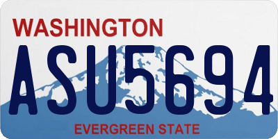 WA license plate ASU5694
