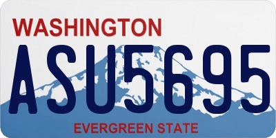 WA license plate ASU5695