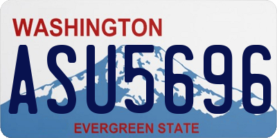WA license plate ASU5696