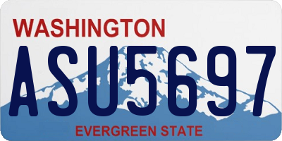 WA license plate ASU5697