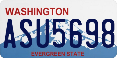 WA license plate ASU5698