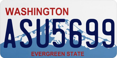 WA license plate ASU5699