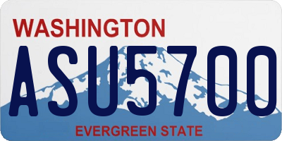 WA license plate ASU5700