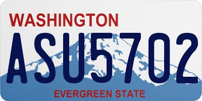 WA license plate ASU5702