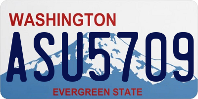 WA license plate ASU5709