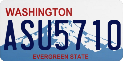 WA license plate ASU5710