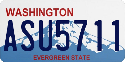 WA license plate ASU5711
