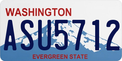 WA license plate ASU5712