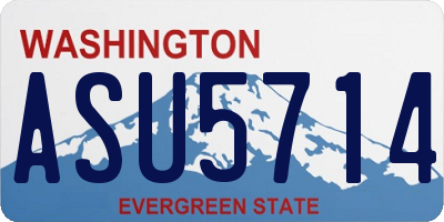 WA license plate ASU5714