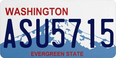 WA license plate ASU5715