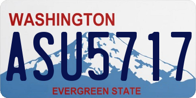 WA license plate ASU5717