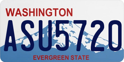 WA license plate ASU5720