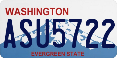 WA license plate ASU5722