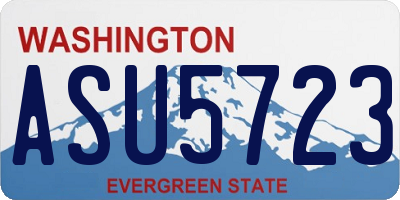 WA license plate ASU5723