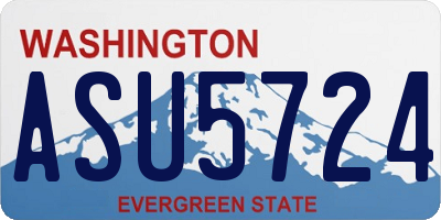 WA license plate ASU5724