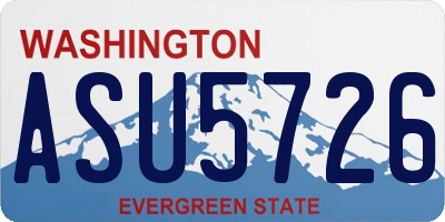 WA license plate ASU5726