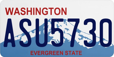 WA license plate ASU5730