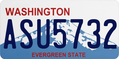 WA license plate ASU5732