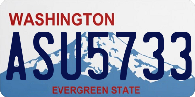 WA license plate ASU5733