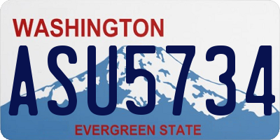 WA license plate ASU5734