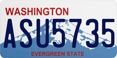 WA license plate ASU5735