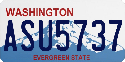 WA license plate ASU5737