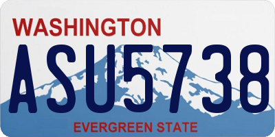 WA license plate ASU5738